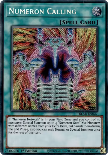 Numeron Calling (BLAR-EN027), Battles of Legend: Armageddon — Yu-Gi-Oh! card price