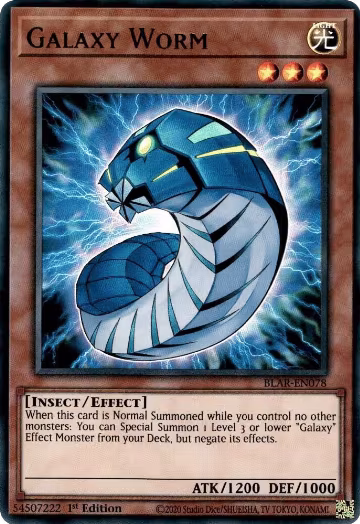 Galaxy Worm (BLAR-EN078), Battles of Legend: Armageddon — Yu-Gi-Oh! card price