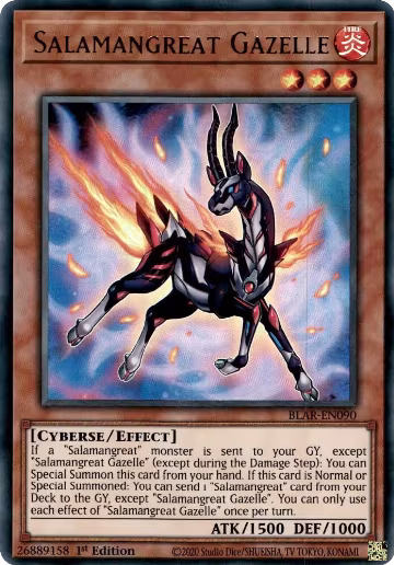 Salamangreat Gazelle (BLAR-EN090), Battles of Legend: Armageddon — Yu-Gi-Oh! card price