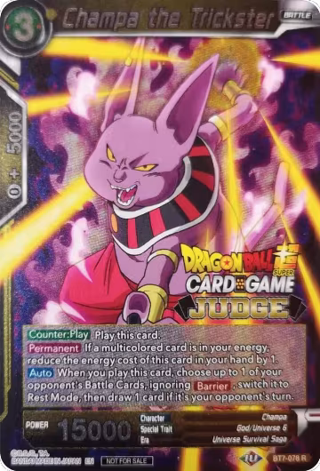 Champa the Trickster (BT7-078), Judge Promotion Cards — DB Super card price