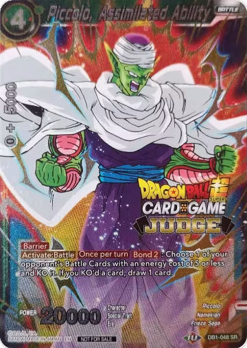 Piccolo, Assimilated Ability (DB1-048), Judge Promotion Cards — DB Super card price