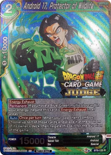 Android 17, Protector of Wildlife (BT8-120), Judge Promotion Cards — DB Super card price