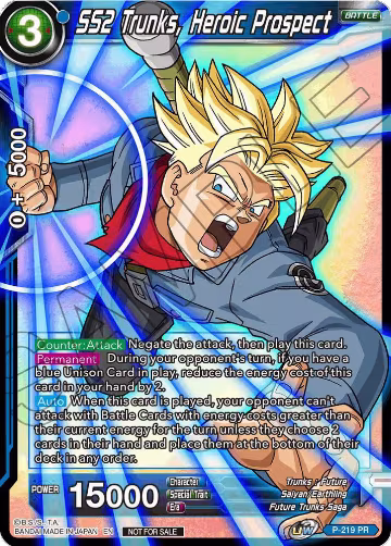 SS2 Trunks, Heroic Prospect (Alternate Art) (P-219), Promotion Cards — DB Super card price
