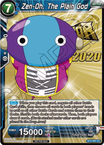 Zen-Oh, The Plain God (BT2-060), Tournament Promotion Cards — DB Super card price