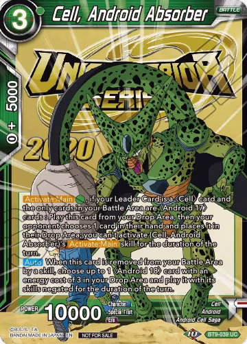 Cell, Android Absorber (BT9-039), Tournament Promotion Cards — DB Super card price
