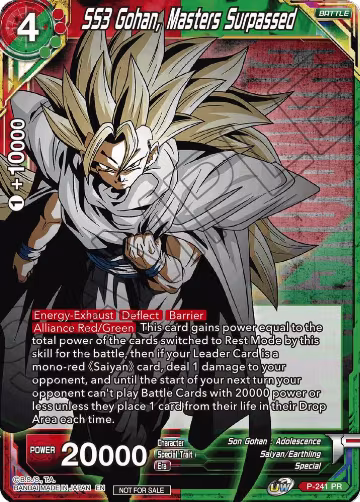 SS3 Gohan, Masters Surpassed (P-241), Promotion Cards — DB Super card price