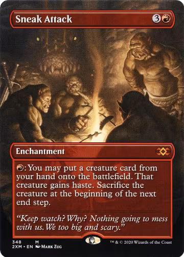Sneak Attack (Borderless) (348), Double Masters — Magic card price