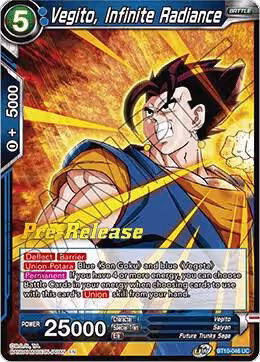 Vegito, Infinite Radiance (BT10-046), Rise of the Unison Warrior Pre-Release Cards — DB Super card price