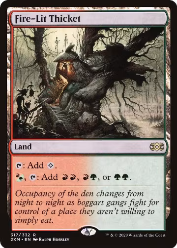 Fire-Lit Thicket (317), Double Masters — Magic card price