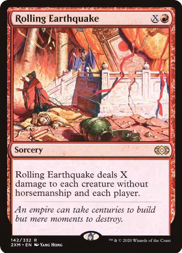 Rolling Earthquake (142), Double Masters — Magic card price