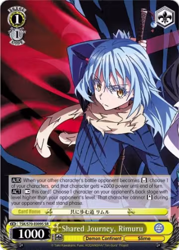 Shared Journey, Rimuru (SR) (TSK/S70-E009S SR), That Time I Got Reincarnated as a Slime — Weiß Schwarz card price