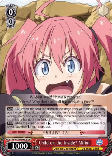 Child on the Inside? Milim (SR) (TSK/S70-E032S SR), That Time I Got Reincarnated as a Slime — Weiß Schwarz card price