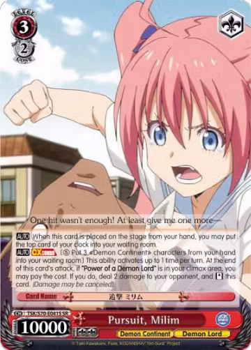 Pursuit, Milim (SR) (TSK/S70-E041S SR), That Time I Got Reincarnated as a Slime — Weiß Schwarz card price