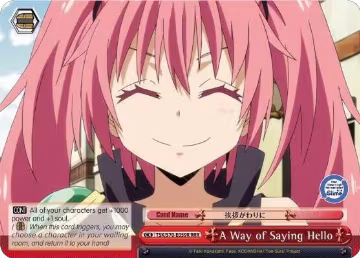 A Way of Saying Hello (RRR) (TSK/S70-E059R RRR), That Time I Got Reincarnated as a Slime — Weiß Schwarz card price