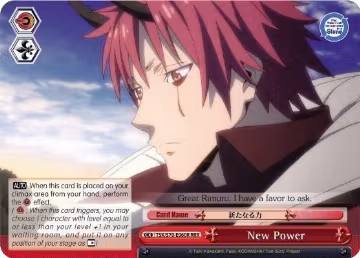 New Power (RRR) (TSK/S70-E060R RRR), That Time I Got Reincarnated as a Slime — Weiß Schwarz card price
