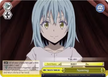 Naming (SR) (TSK/S70-TE09S SR), That Time I Got Reincarnated as a Slime — Weiß Schwarz card price