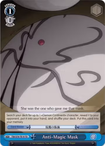 Anti-Magic Mask (TSK/S70-TE19 TD), That Time I Got Reincarnated as a Slime — Weiß Schwarz card price