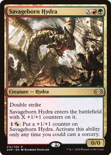Savageborn Hydra (215), Double Masters — Magic card price
