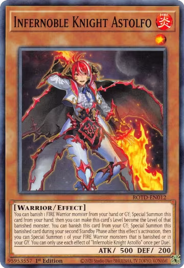 Infernoble Knight Astolfo (ROTD-EN012), Rise of the Duelist — Yu-Gi-Oh! card price