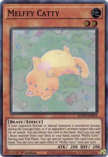 Melffy Catty (ROTD-EN018), Rise of the Duelist — Yu-Gi-Oh! card price