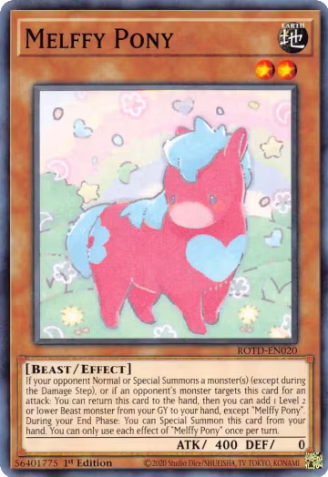 Melffy Pony (ROTD-EN020), Rise of the Duelist — Yu-Gi-Oh! card price