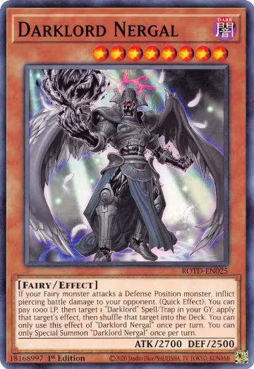 Darklord Nergal (ROTD-EN025), Rise of the Duelist — Yu-Gi-Oh! card price