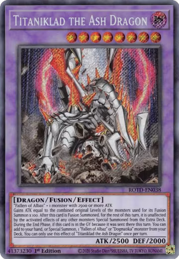 Titaniklad the Ash Dragon (ROTD-EN038), Rise of the Duelist — Yu-Gi-Oh! card price