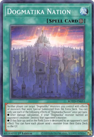 Dogmatika Nation (ROTD-EN051), Rise of the Duelist — Yu-Gi-Oh! card price