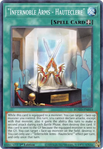 "Infernoble Arms - Hauteclere" (ROTD-EN054), Rise of the Duelist — Yu-Gi-Oh! card price