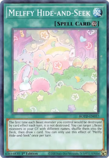 Melffy Hide-and-Seek (ROTD-EN057), Rise of the Duelist — Yu-Gi-Oh! card price