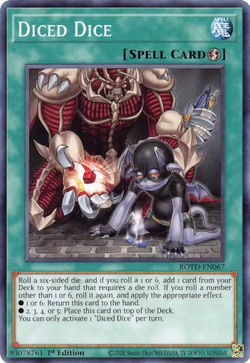 Diced Dice (ROTD-EN067), Rise of the Duelist — Yu-Gi-Oh! card price