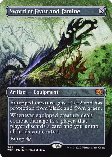 Sword of Feast and Famine (Borderless) (364), Double Masters — Magic card price