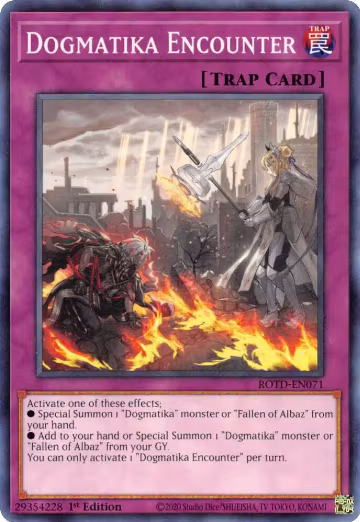Dogmatika Encounter (ROTD-EN071), Rise of the Duelist — Yu-Gi-Oh! card price