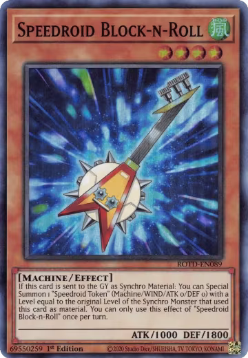 Speedroid Block-n-Roll (ROTD-EN089), Rise of the Duelist — Yu-Gi-Oh! card price