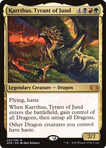 Karrthus, Tyrant of Jund (205), Double Masters — Magic card price