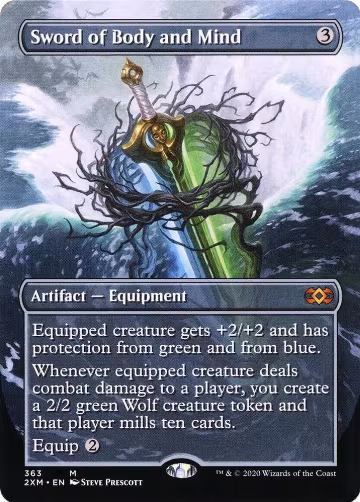 Sword of Body and Mind (Borderless) (363), Double Masters — Magic card price
