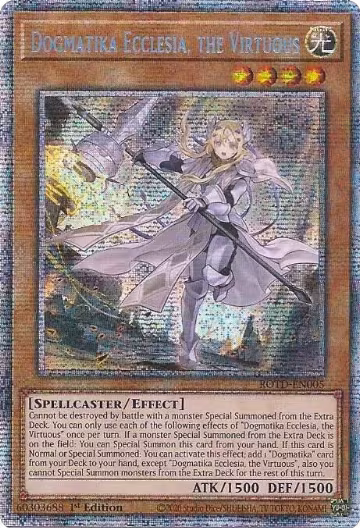 Dogmatika Ecclesia, the Virtuous (Starlight Rare) (ROTD-EN005) — card price