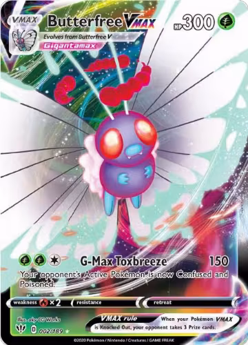 Butterfree VMAX (002/189), Darkness Ablaze — Pokémon card price