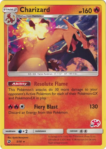 Charizard - 3/70 (#39 Charizard Stamped) (003/070) — card price