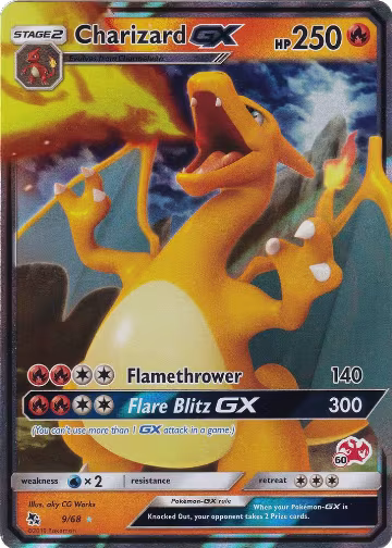 Charizard GX - 9/68 (#60 Charizard Stamped) (009/068) — card price