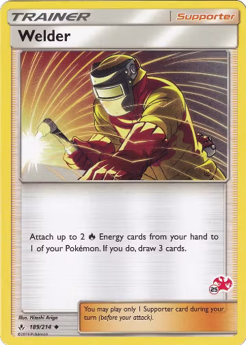 Welder - 189/214 (#25 Charizard Stamped) (189/214), Battle Academy — Pokémon card price