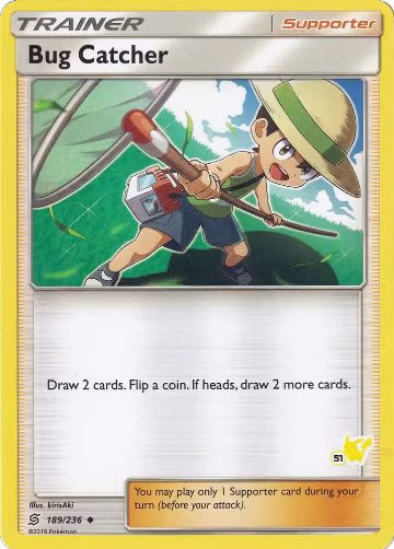 Bug Catcher - 189/236 (#51 Pikachu Stamped) (189/236), Battle Academy — Pokémon card price