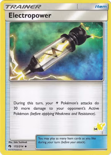 Electropower - 172/214 (#34 Pikachu Stamped) (172/214), Battle Academy — Pokémon card price