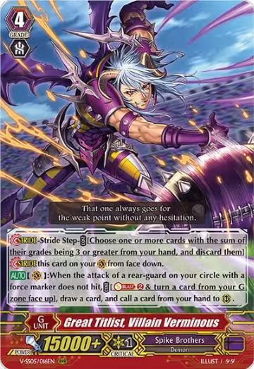 Great Titlist, Villain Verminous (V-SS05/016EN), V-SS05: Premium Collection 2020 — Vanguard card price