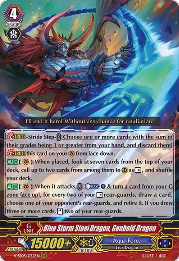 Blue Storm Steel Dragon, Genbold Dragon (V-SS05/022EN), V-SS05: Premium Collection 2020 — Vanguard card price
