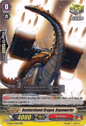 Bombardment Dragon, Argenwerfer (V-SS05/034EN), V-SS05: Premium Collection 2020 — Vanguard card price
