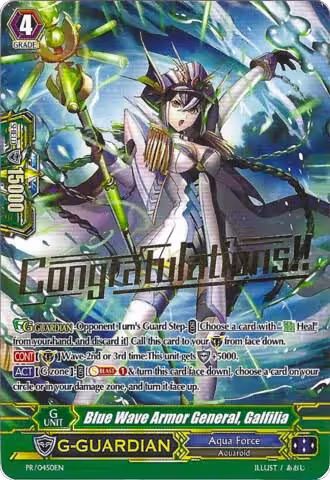 Blue Wave Armor General, Galfilia (PR/0450EN), Promo Cards — Vanguard card price