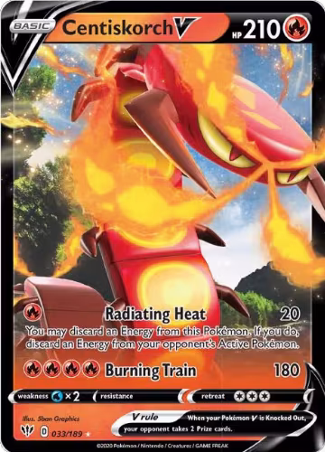 Centiskorch V (033/189), Darkness Ablaze — Pokémon card price