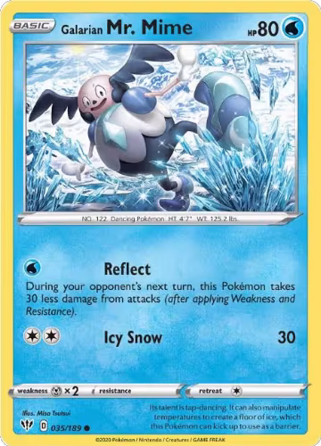 Galarian Mr. Mime (035/189), Darkness Ablaze — Pokémon card price