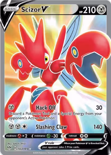 Scizor V (Full Art) (183/189), Darkness Ablaze — Pokémon card price